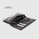 Кошелек для телефона мужской из натуральной кожи на магните KARYA 1097  1 Black Черный