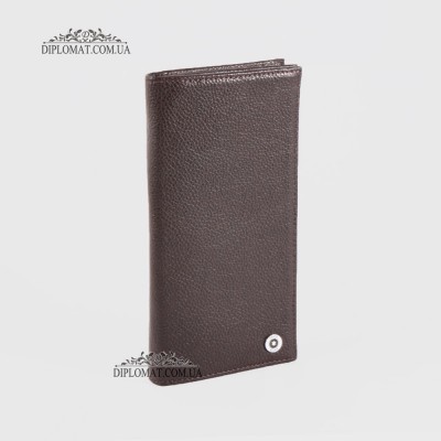 Кошелек для телефона мужской из натуральной кожи на магните KARYA 1097 39 Brown