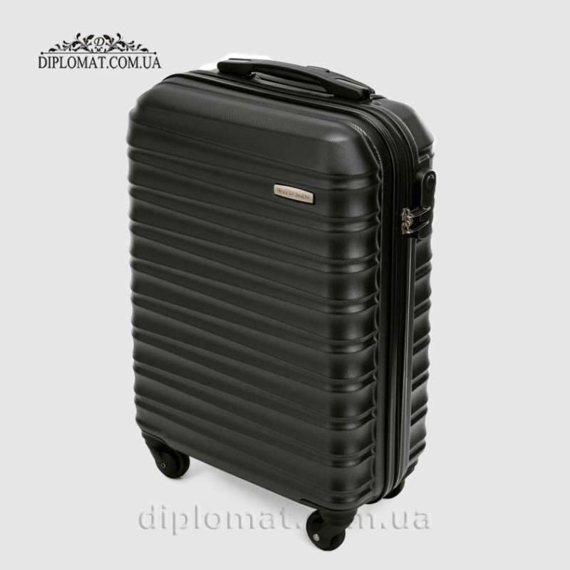 Чемодан Маленький WITTCHEN 56-3A-311 с пластика ABS на колесах  Plastc ABS Черный Черный