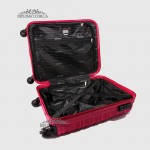 Чемодан Маленький Ручная кладь WITTCHEN 56-3A-311 Пластик ABS на колесах  Plastc ABS 34 Malina Малиновый Розовый