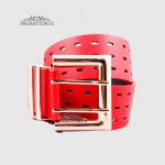 Ремень женский GIADA PELLE BELT 11122 Широкий Экокожа RED smooth Красный/Розовый