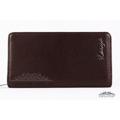 Кошелек на молнии KARYA 1126 с отделением для телефона и денег39 Brown