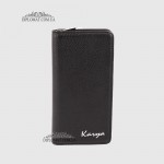 Кошелек на молнии KARYA 1126 с отделением для телефона и денег 45 Черный