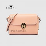 Сумка Женская TERGAN 79305 Кожаная NUDE FLOATER /NUDE ANALIN Пудра