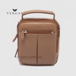 Сумка мужская Через плечо TERGAN 21391 Вертикальная Центральная ручка Безкаркасная На два отделения TABA LATIGO Светло-коричневый