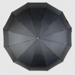 Зонт Автомат Три Слона 7563 на 12 спиц Polyester BLACK Черный