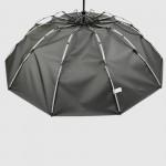 Зонт Автомат Три Слона 7563 на 12 спиц Polyester BLACK Черный