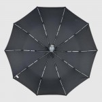 Зонт Автомат Три Слона 7561 на 10 спиц Polyester BLACK Черный