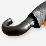 Зонт Полуавтомат Три Слона L8001 Ручка-крюк  Polyester BLACK Черный