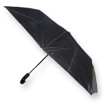 Зонт Полуавтомат Три Слона L8001 Ручка-крюк  Polyester BLACK Черный