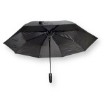 Зонт Полуавтомат Три Слона L8001 Ручка-крюк  Polyester BLACK Черный