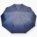 Зонт Автомат Три Слона L34033 синий в полоску Ручка-крюк Кожаная  Polyester D.BLUE Синий