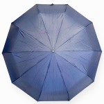 Зонт Автомат Три Слона L34033 синий в полоску Ручка-крюк Кожаная  Polyester D.BLUE Синий