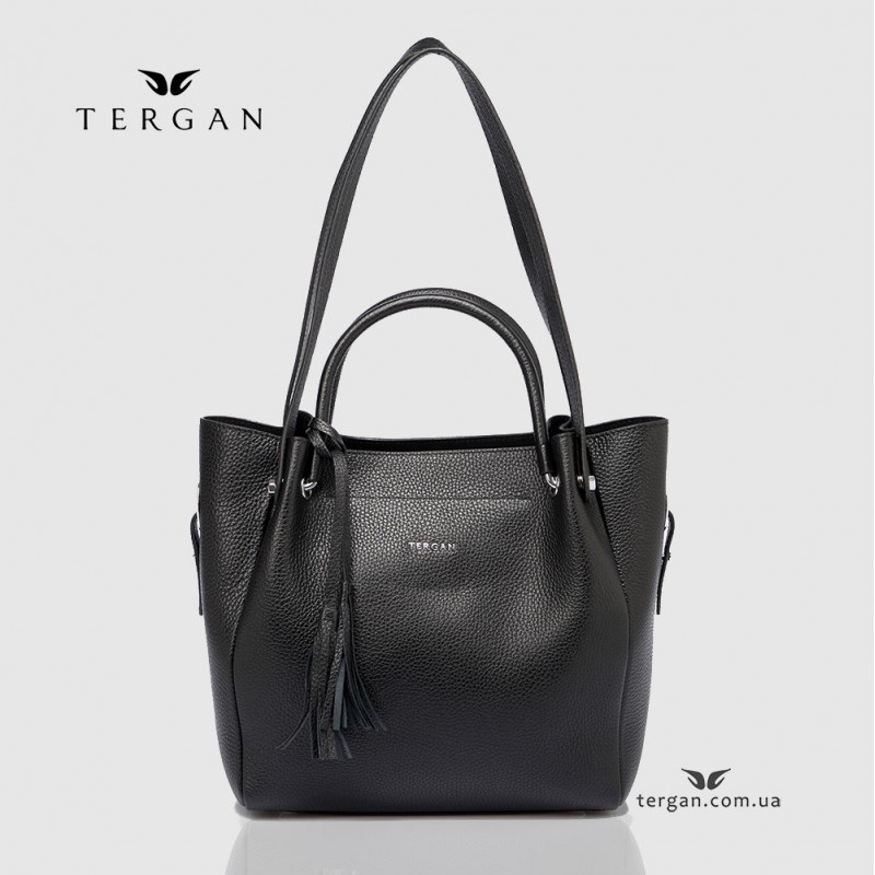 Сумка Женская Кожаная TERGAN 79966  SIYAH FLOATER Черный Черный