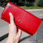 Кошелек женский TERGAN 5584  из натуральной кожи  KIRMIZI RUSTIC Красный