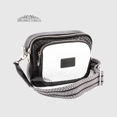 Сумка Женская кросс боди VALIENTE 1041 Два отделения на молнииSAUVAGE black Shantal черный