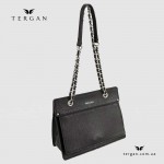 Сумка Женская Кожаная TERGAN 79486 Средняя На цепочке SIYAH FLOATER 