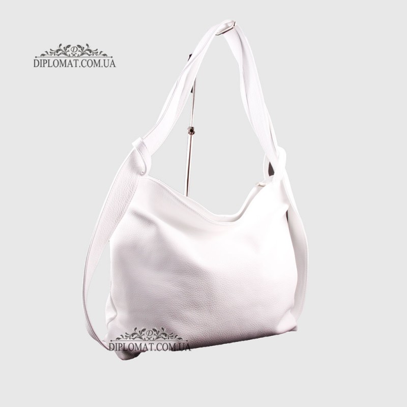 Сумка/Рюкзак EMANUELA FERRETTI 85070 Кожаная Женская WHITE floater Белый/Бежевый