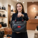 Сумка Женская Кожаная на плечо VALIENTE 962 с двумя ручками BLACK Sauvage Черный