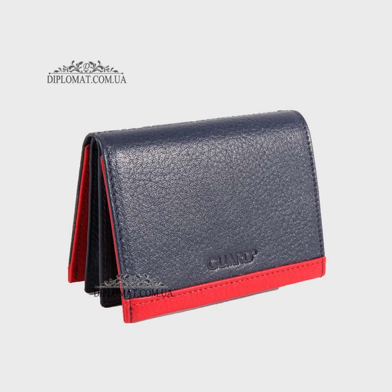 Картхолдер Кредитница кожаная GUARD 1309  LACIVERT FLOATER/KIRMIZI FLOATER 
