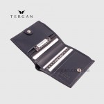 Портмоне мужское TERGAN 1500 Небольшое На кнопке На 10 карточек LACIVERT RUSTIC Синий Синий