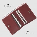 Портмоне мужское TERGAN 1500 Небольшое На кнопке На 10 карточек BORDO RUSTIC Бордовый/Пурпурный