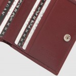 Портмоне мужское TERGAN 1500 Небольшое На кнопке На 10 карточек BORDO RUSTIC Бордовый/Пурпурный