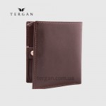 Портмоне мужское TERGAN 1500 Небольшое На кнопке На 10 карточек KAHVE RUSTIC Коричневый