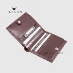 Портмоне мужское TERGAN 1500 Небольшое На кнопке На 10 карточек KAHVE RUSTIC Коричневый