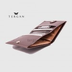 Портмоне мужское TERGAN 1500 Небольшое На кнопке На 10 карточек KAHVE RUSTIC Коричневый