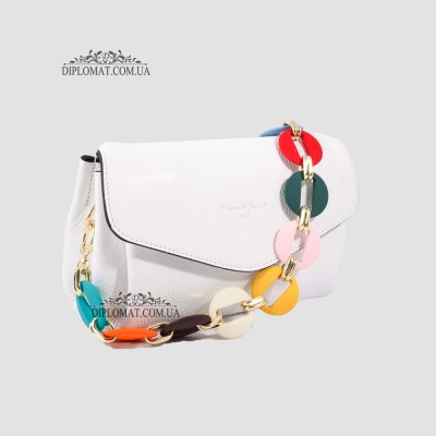 Сумка Женская EMANUELA FERRETTI 81012 Кросс боди Кожаная WHITE floater
