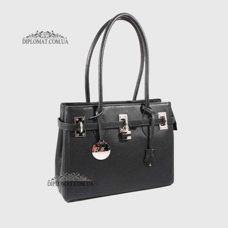 Сумка Женская Кожаная Средняя BELLINI Firenze 8221  BLACK floater Черный