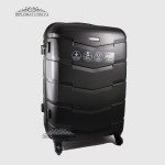 Чемодан Средний WITTCHEN 56-3A-402 Пастик ABS на колесах  Plastc ABS 11 Black Черный Черный