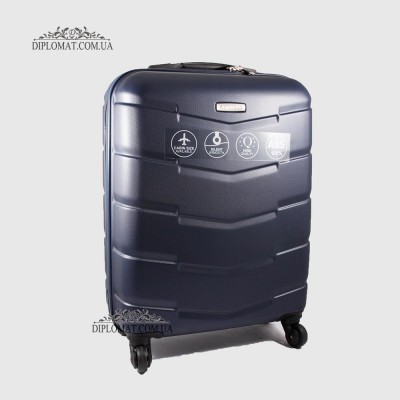 Чемодан Маленький Ручная кладь WITTCHEN 56-3A-401 Пластик ABSPlastc ABS 91 D.BLUE Т.Синий
