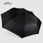 Зонт Автомат Три Слона F23 614 Ручка прямая кожаная Материал купола 100% Polyester Polyester BLACK Черный