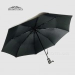 Зонт Автомат Три Слона F23 614 Ручка прямая кожаная Материал купола 100% Polyester Polyester BLACK Черный