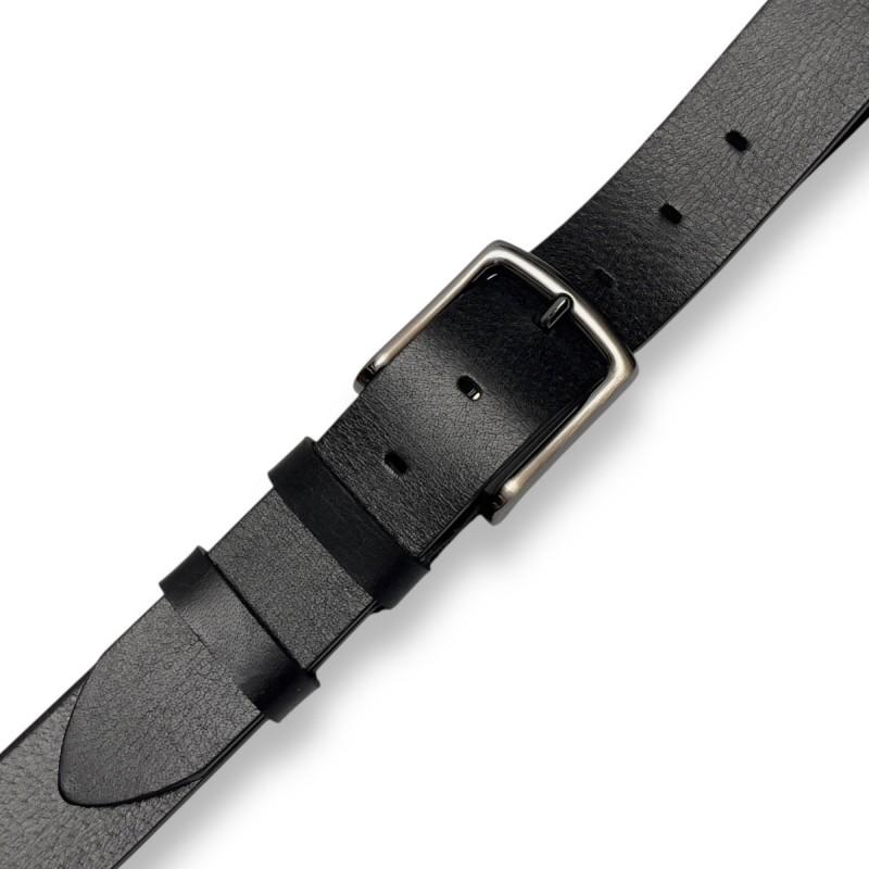 Ремень для джинс кожаный TONY BELLUCCI TB-600- 893 BLACK Черный 