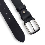 Ремень для джинс кожаный TONY BELLUCCI TB-600- 893 BLACK Черный 
