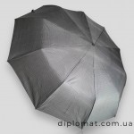 Зонт Автомат Три Слона L34033 серый в клетку Ручка-крюк Кожаная  Polyester D.GREY Серый
