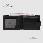 Мужское портмоне для ID документов и карт TERGAN 1638 кожа Vegetal, чёрное