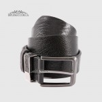 Ремень для джинс RINO 6711145666177 Кожаный Черный STD трендовый  цвет