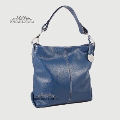 Сумка Женская Кожаная Ручка на плечо BELLINI Rignano 8695 NAVY BLUE floater