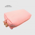 Косметичка женская GIADA PELLE 0027 Кожаная на Одно отделение Металлическая фурнитура  CORAL floater Коралловый