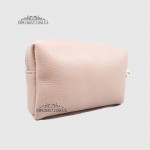 Косметичка женская GIADA PELLE 0027 Кожаная на Одно отделение Металлическая фурнитура  KUM FLOATER Бежевый 