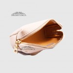 Косметичка женская GIADA PELLE 0027 Кожаная на Одно отделение Металлическая фурнитура  KUM FLOATER Бежевый 