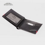 Портмоне мужское TERGAN 1509  SIYAH RUSTIC / KIRMIZI