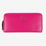 Кошелек женский на молнии ASHWOOD J51 RASPBERRY-SORBET  PINK smooth 