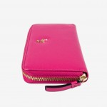 Кошелек женский на молнии ASHWOOD J51 RASPBERRY-SORBET  PINK smooth 