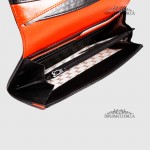 Кошелек женский кожаный TERGAN 5779  SIYAH PALERMO/ORANGE ATLANTIS 