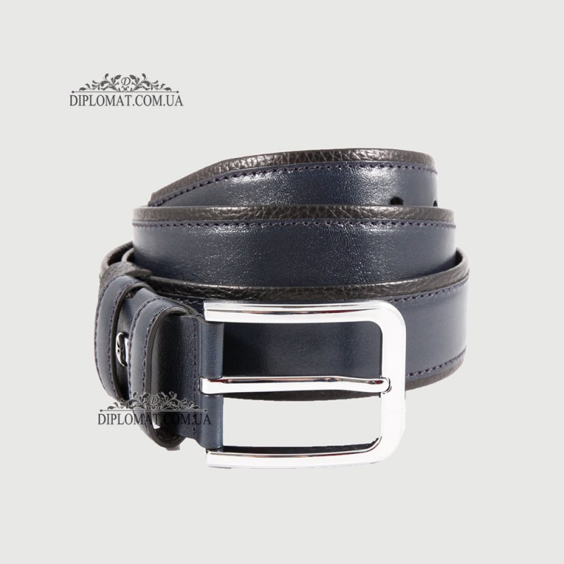 Ремень TERGAN 3264  SIYAH FLOATER / LACIVERT RUSTIC Синий